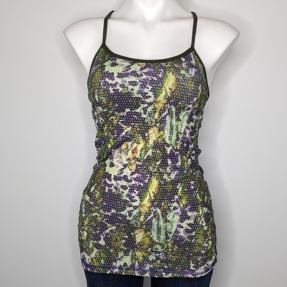 Lululemon Power Y green purple racer back athletic tank top 4